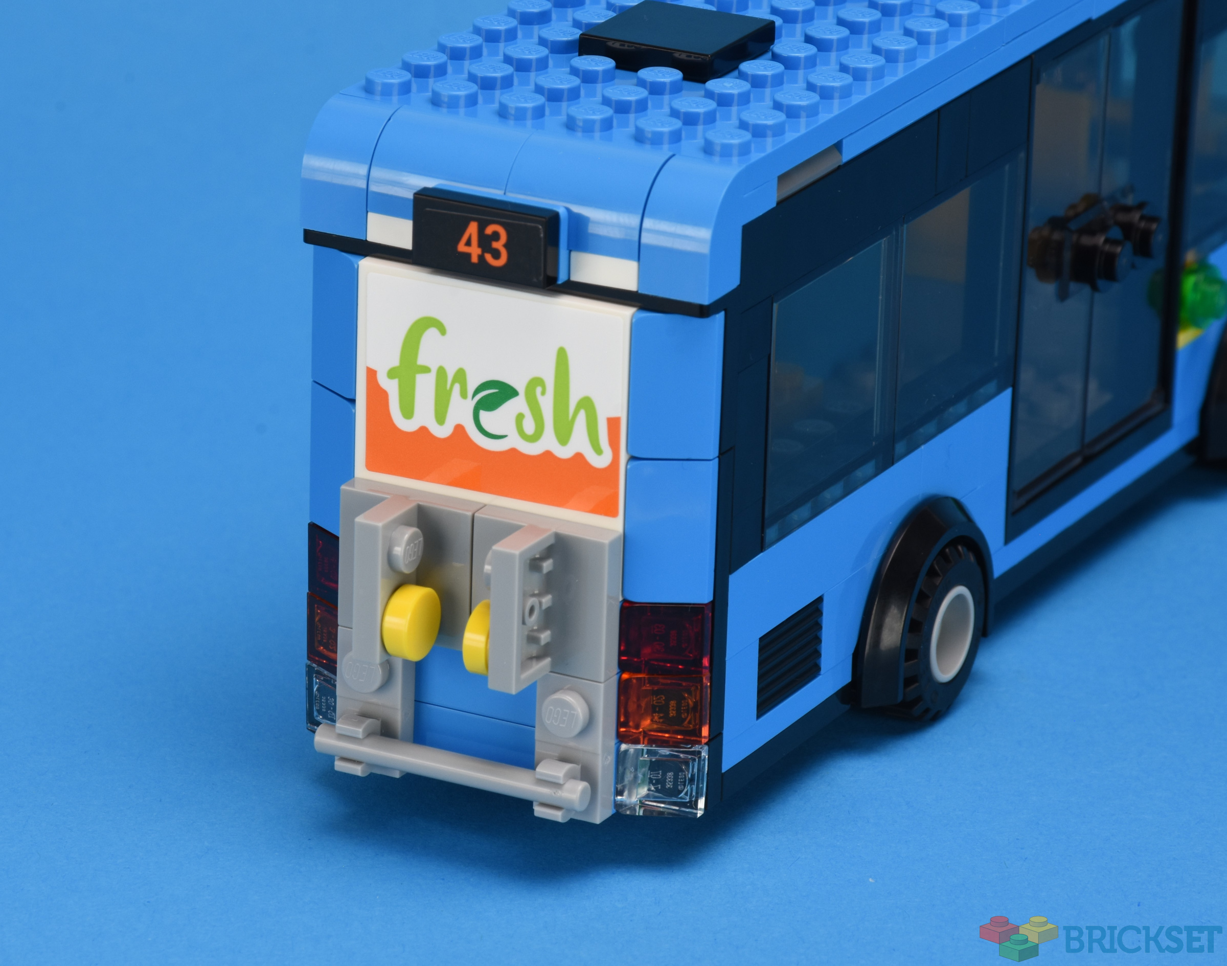 Lego blue hot sale bus